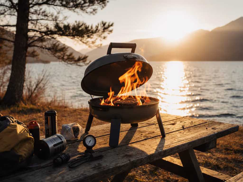 Portable Travel Grill Temperature Control: Windproof Heat Mastery
