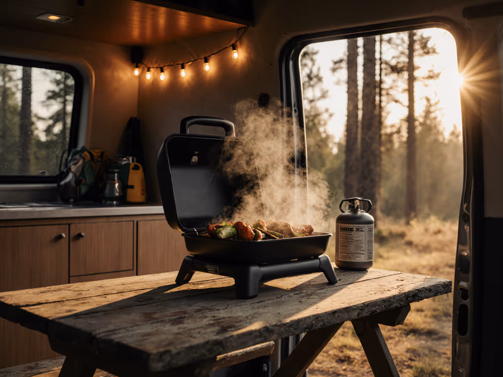 RV Portable Grill: Fast Setup for Van Life Cooking