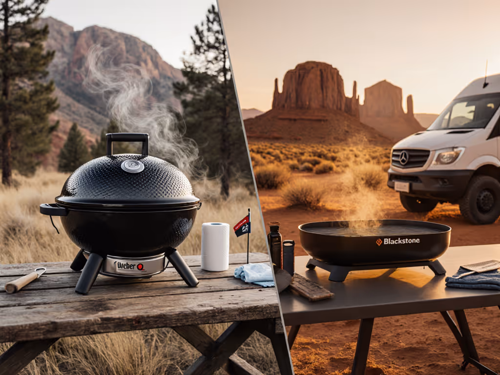 Weber Q vs Blackstone: Portable Cleanup Simplified